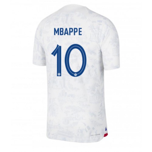 France Kylian Mbappe #10 Replica Away Stadium Shirt World Cup 2022 Short Sleeve